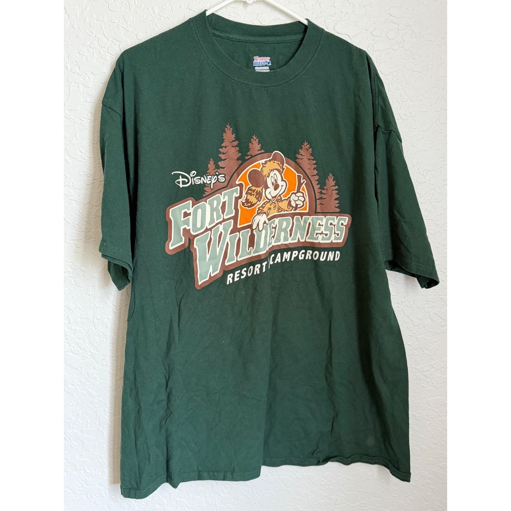 2015 Disney Parks Fort Wilderness Mickey Mouse Happy Camper T Shirt 2XL WDW